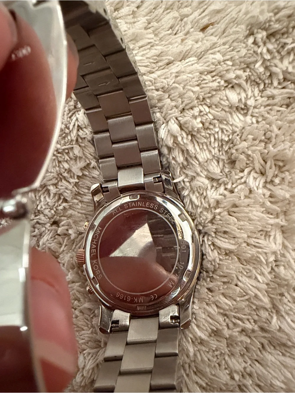MICHAEL KORS ROSE GOLD TONED STAINLESS RUNWAY WATCH LADIES MK-6166 CHRONOGRAPH